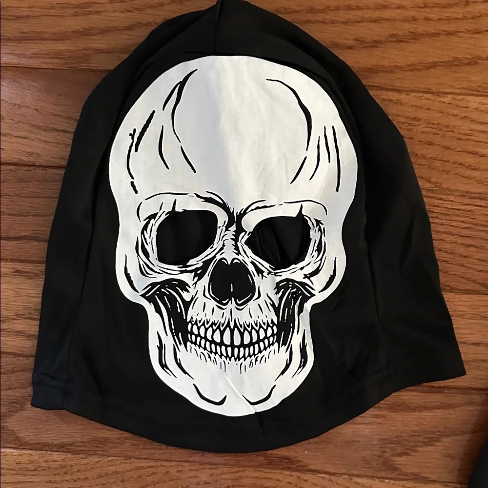 💀 NWT Kids Skeleton Costume Glow in The Dark Skeleton Halloween Costume age 9-11
